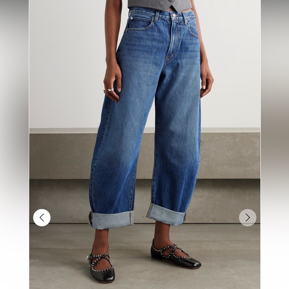Frame Women’s Denim The Bubble High Rise Barrel Leg Westbury Jeans Sz 27/4 - Picture 2 of 13